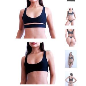 Lali and Layla Blake swim top in black